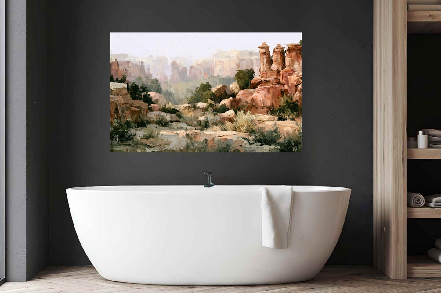 Utah Canyon Morning | Impressionist Desert Landscape Art | Giclee Paper • Wood • Metal • Canvas