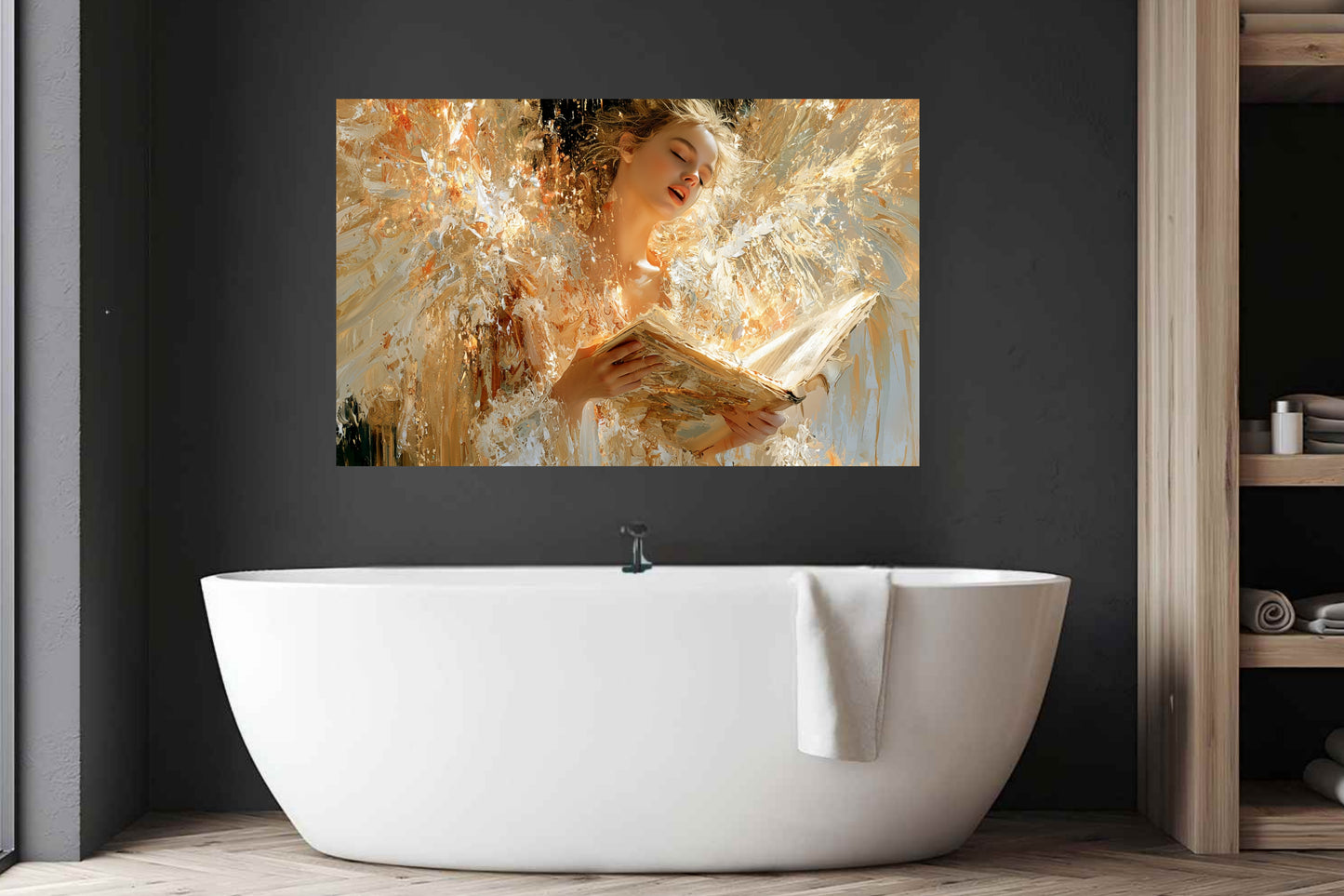 Song Of Heaven | Singing Angel Art | Christian Wall Decor | Angel Hymn Art | Inspirational Faith Art