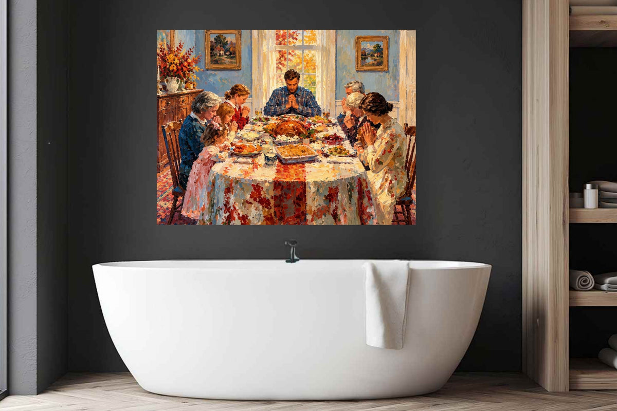 Happy Thanksgiving Give Thanks| Celebrate The Holiday- Giclee Paper- Wood- Metal- Canvas