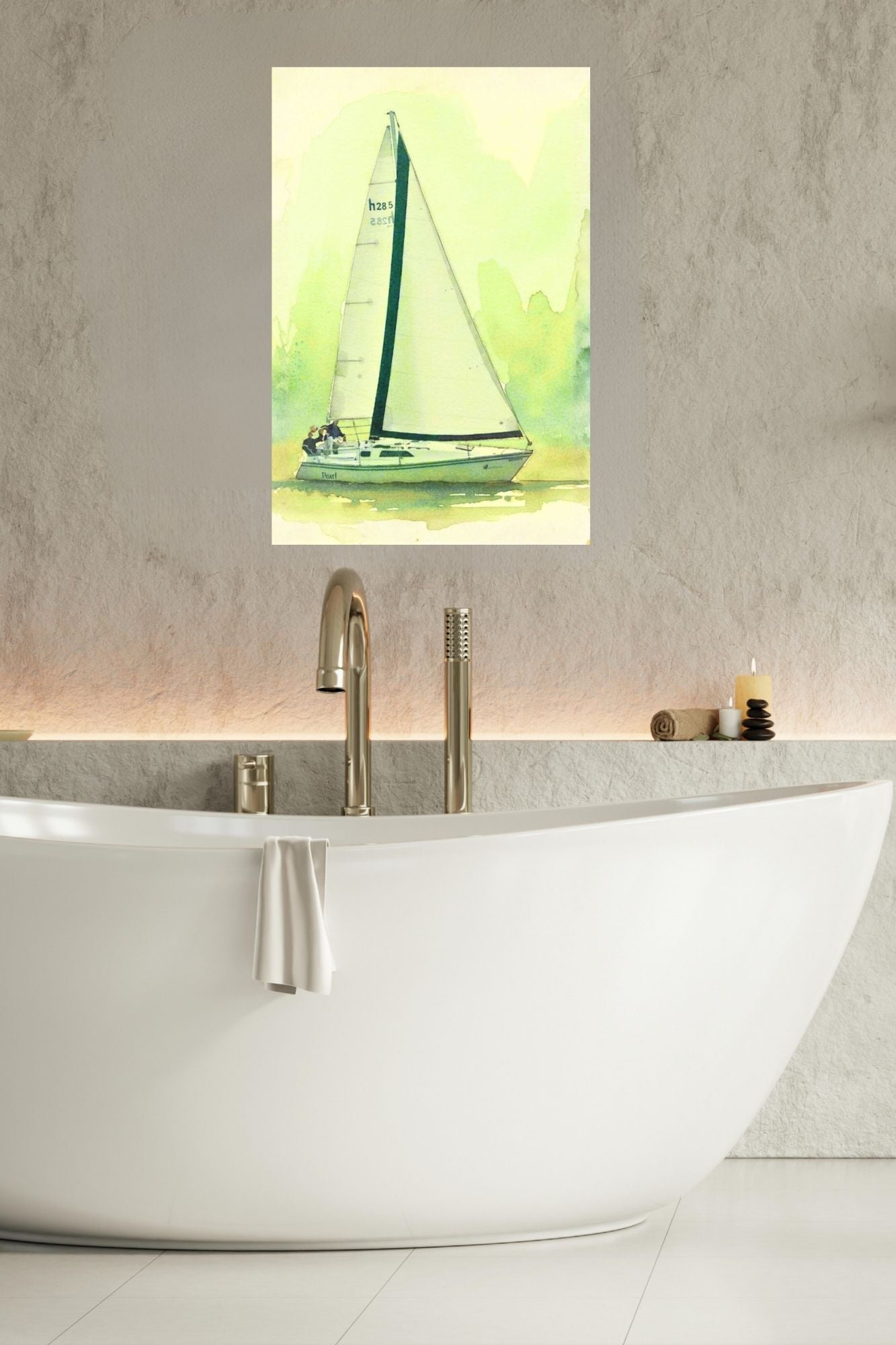 Sailing Boat Race| Water Sports Art| Giclee Paper- Wood- Metal- Canvas