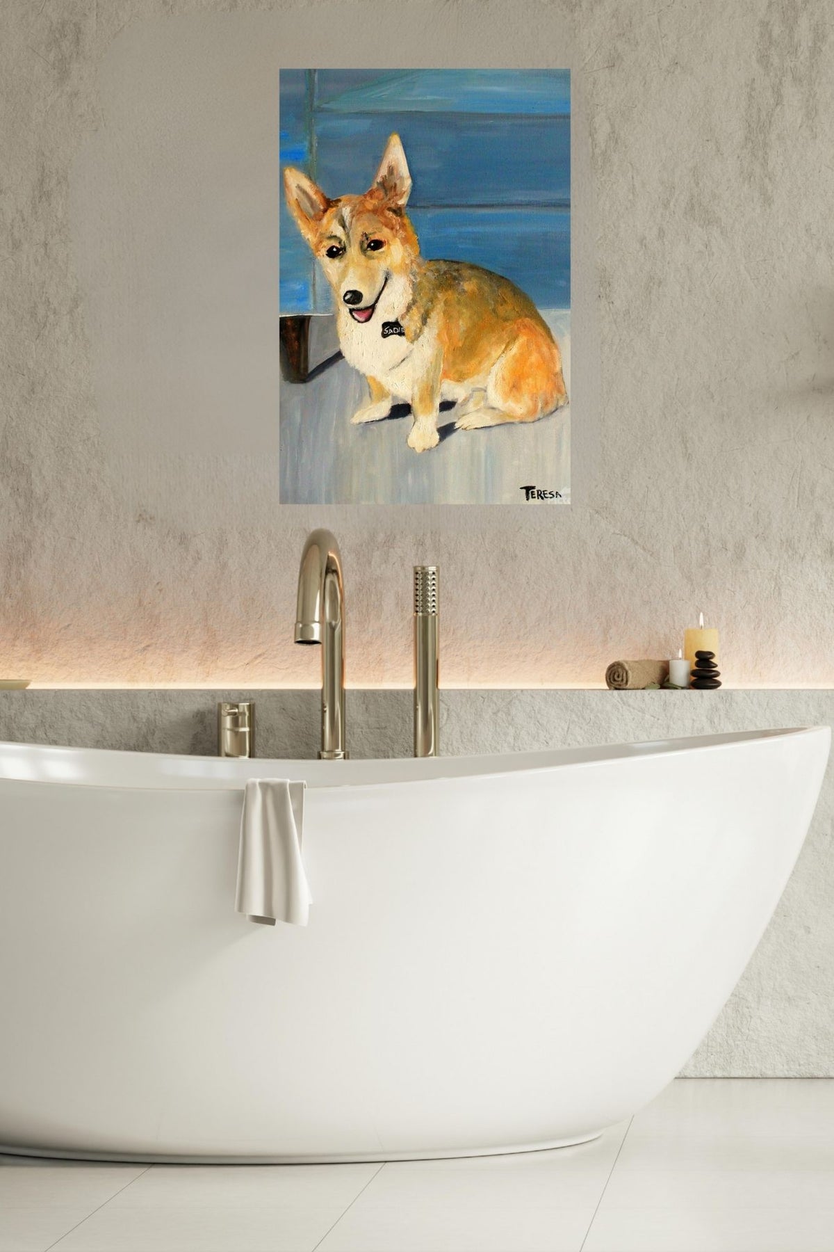 Welsh Corgi Dog | Country Farm Animal Art | Original Painting Print | Giclée Paper • Canvas • Wood • Metal