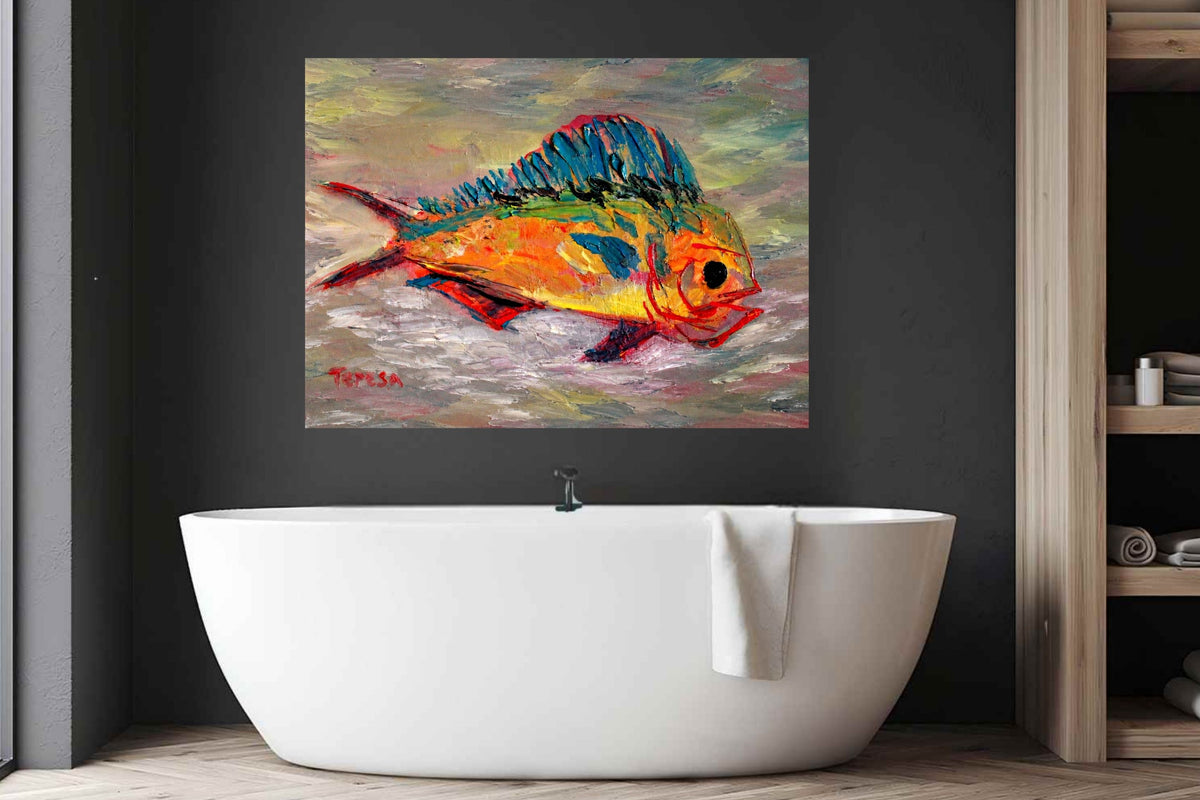 The Fish That Got Away. Ocean Art Giclee Paper- Wood- Metal- Canvas