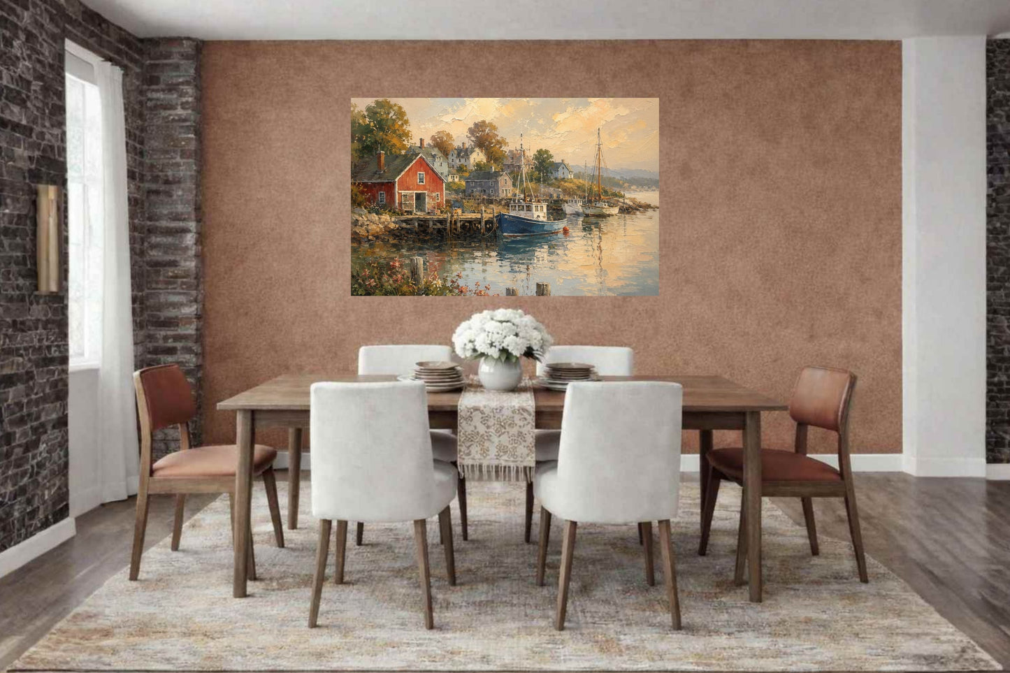 Coastal Harbor at Golden Hour | New England Print| Harbor Wall Print | Fishing Boat Coastal Decor | Canvas Wood Metal Giclee Print