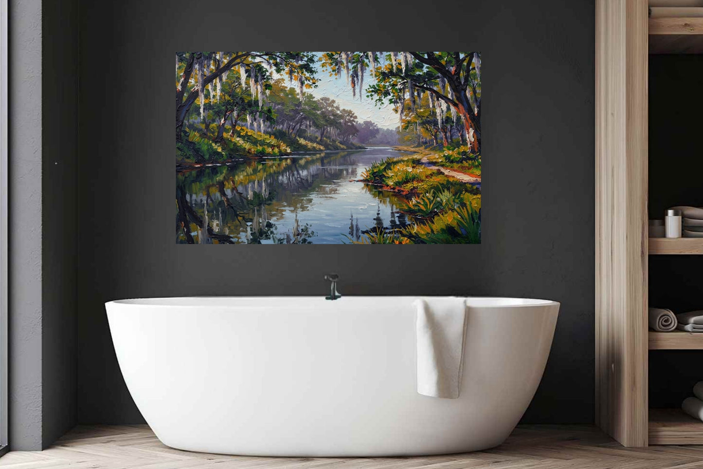 Old Florida River - Life In Tropical Area| Stream Art | Giclee Paper- Wood- Metal- Canvas