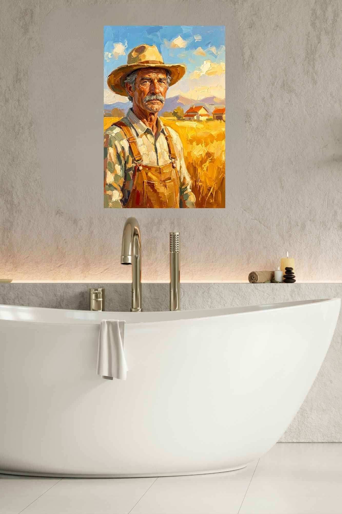 American Farmer| Farm Harvest Art| Giclee Paper- Wood- Metal- Canvas