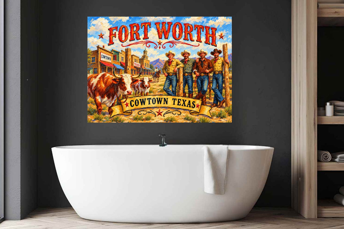 Ft. Worth Cowtown Texas| Western-Art-Animal|  Prints, Canvas, Wood, or Metal Art