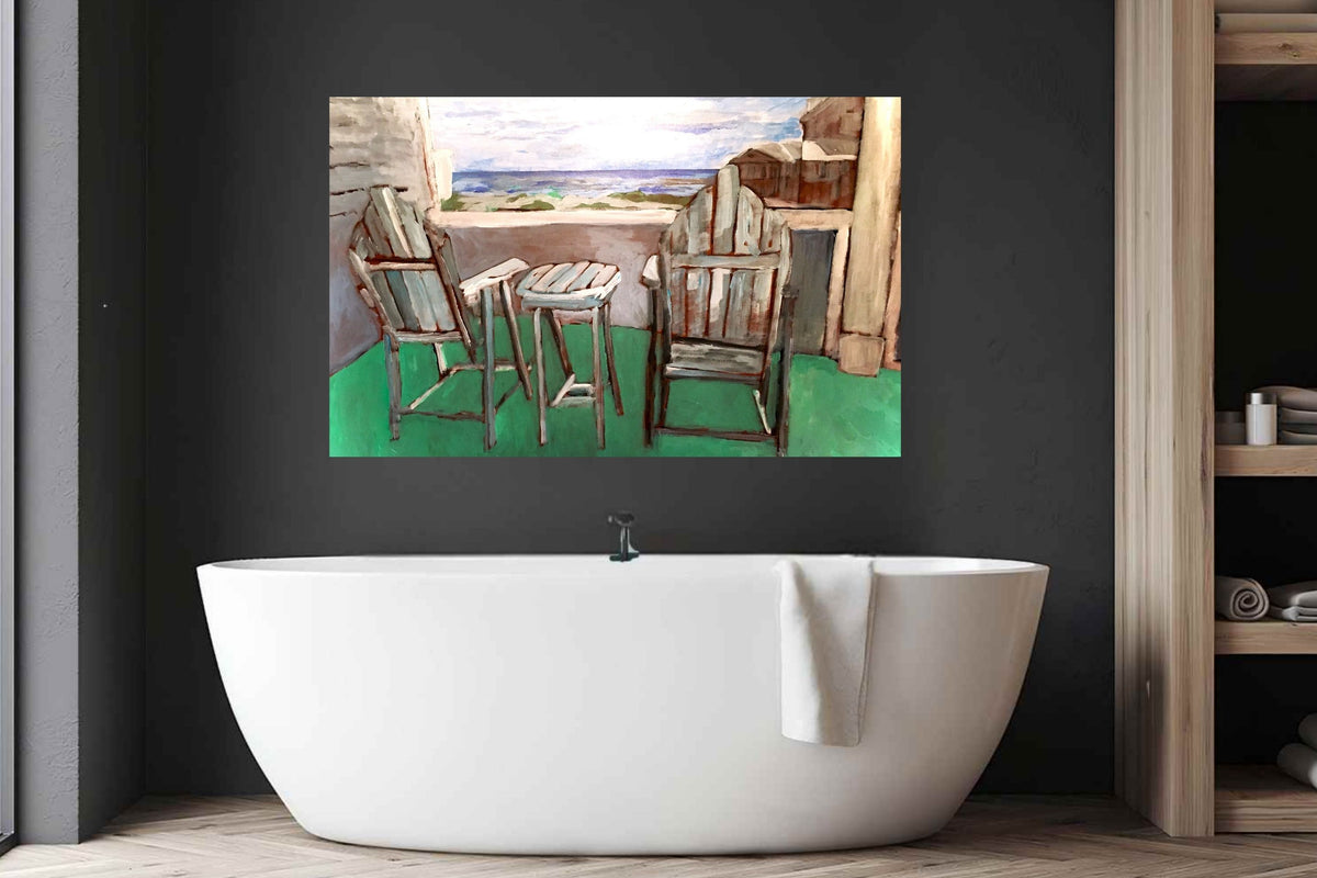 Back Porch Dreaming| Tropical Beach Art| Life in Tropical Area| Giclee Paper- Wood- Metal- Canvas