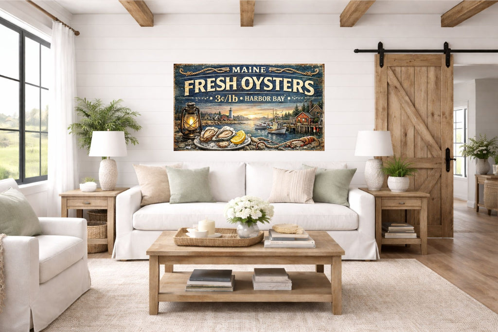 Fresh Oysters from Harbor Bay Art| Canvas Prints - Giclee on Paper - Wood And Metal Panels