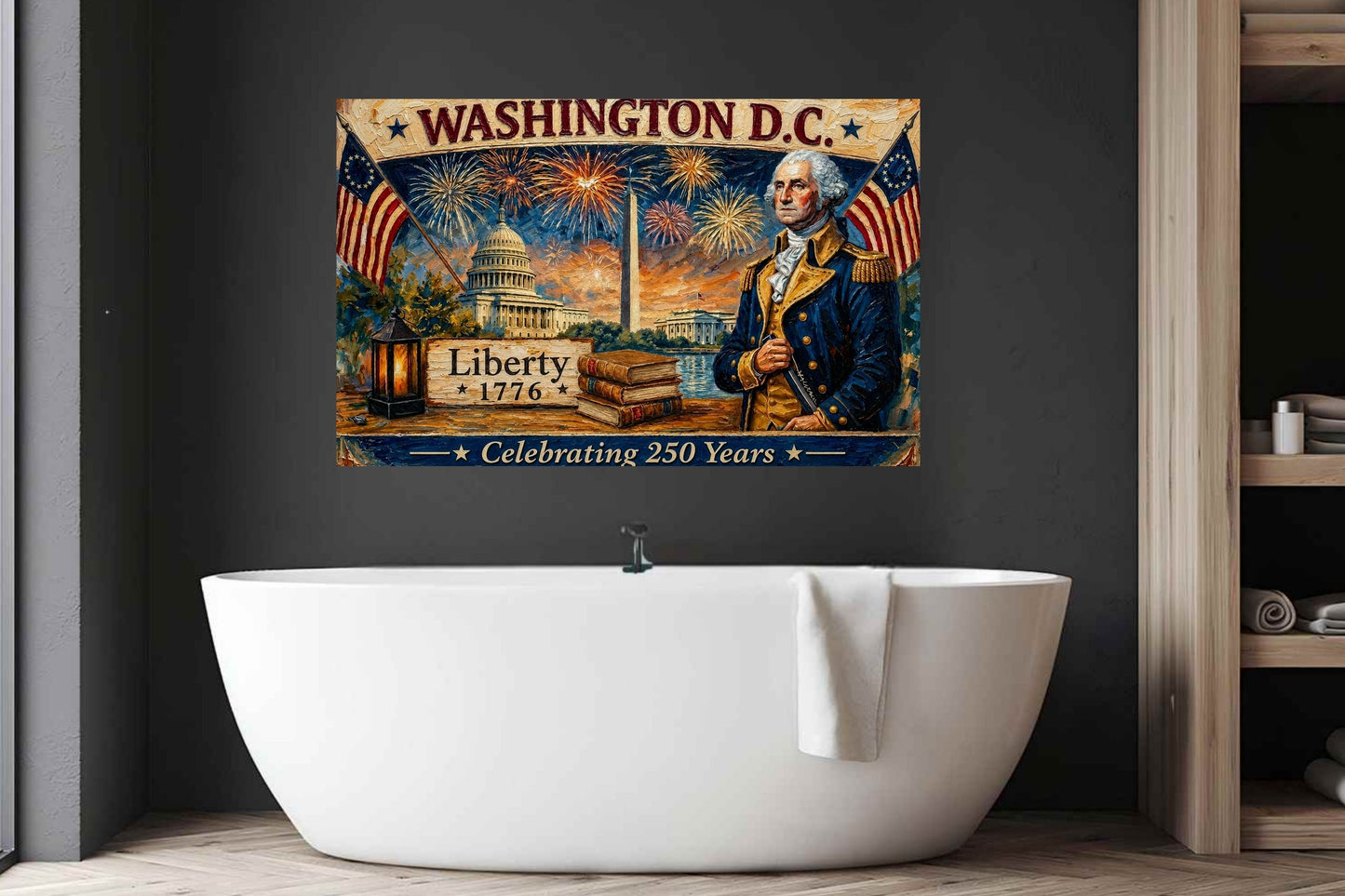 Washington DC- Celebrating 250 Years of Liberty| Patriotic Print| Fireworks Art| Prints, Canvas, Wood, or Metal Art