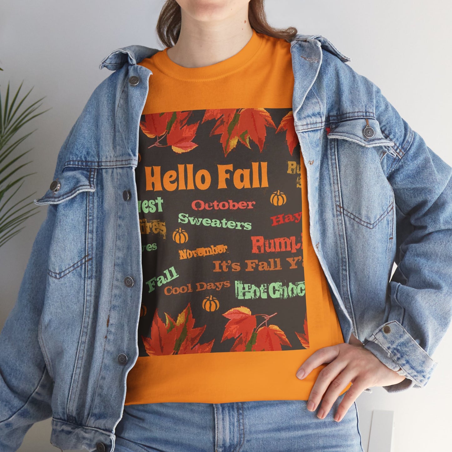 Hello Fall -Amazing Unisex Heavy Cotton Short Sleeve Tee Shirts!