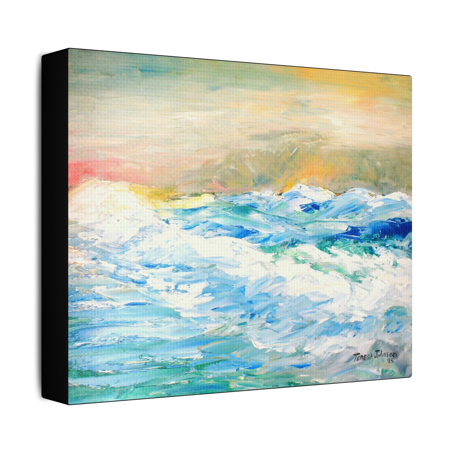 God is Stirring the Sea- Art- Gallery Wrapped- Satin Stretched Canvas Gallery Wraps - No Frame Needed