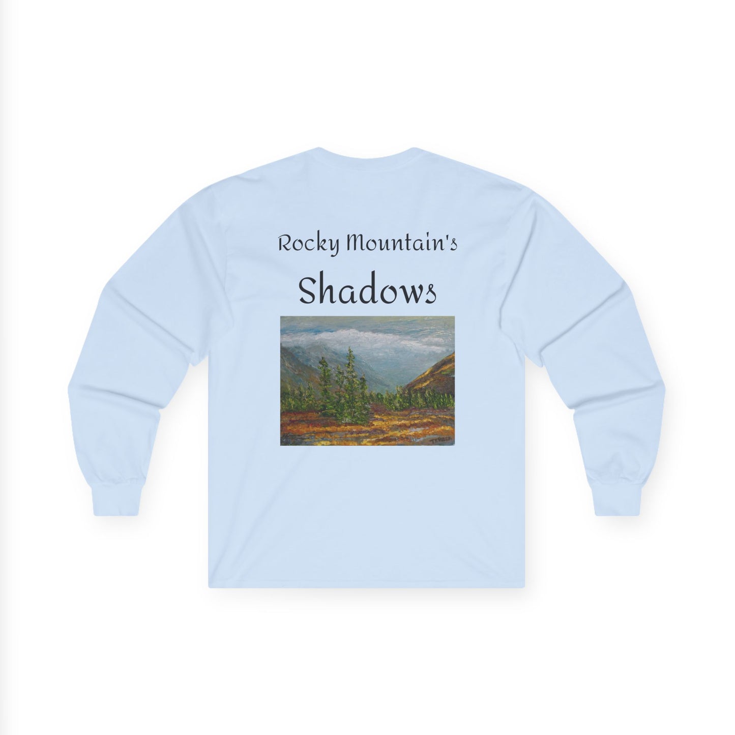 "Rocky Mountain's Shadows" Long Sleeve Casual Unisex Tee Shirt