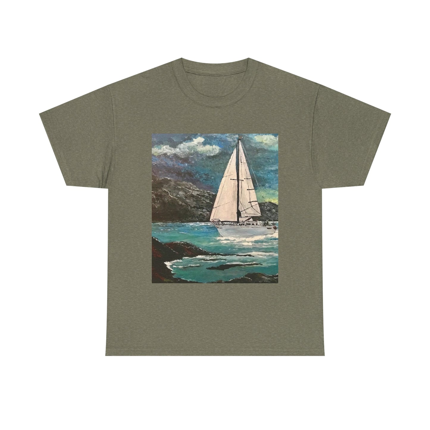 Tropical Sailing - Amazing Unisex Heavy Cotton Short Sleeve Tee Shirts!