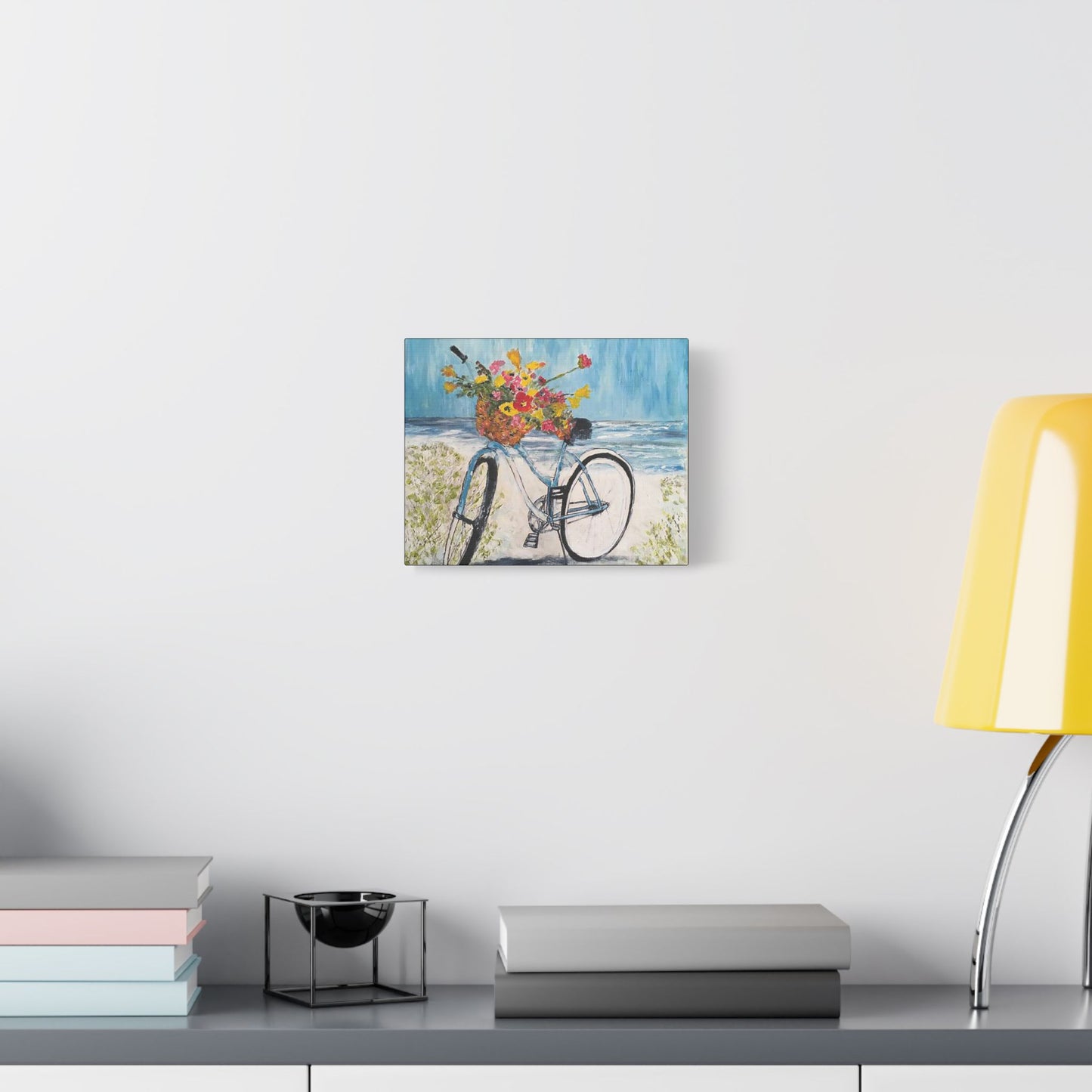 Biking on the Beach- Art- Gallery Wrapped- Satin Stretched Canvas Gallery Wraps - No Frame Needed