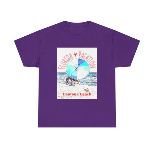 Florida Vacation Daytona Beach - Amazing Unisex Heavy Cotton Tee