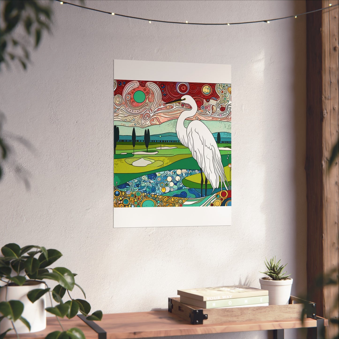 Florida Egret Art- Giclée Technique Fine Art Posters- No Frame