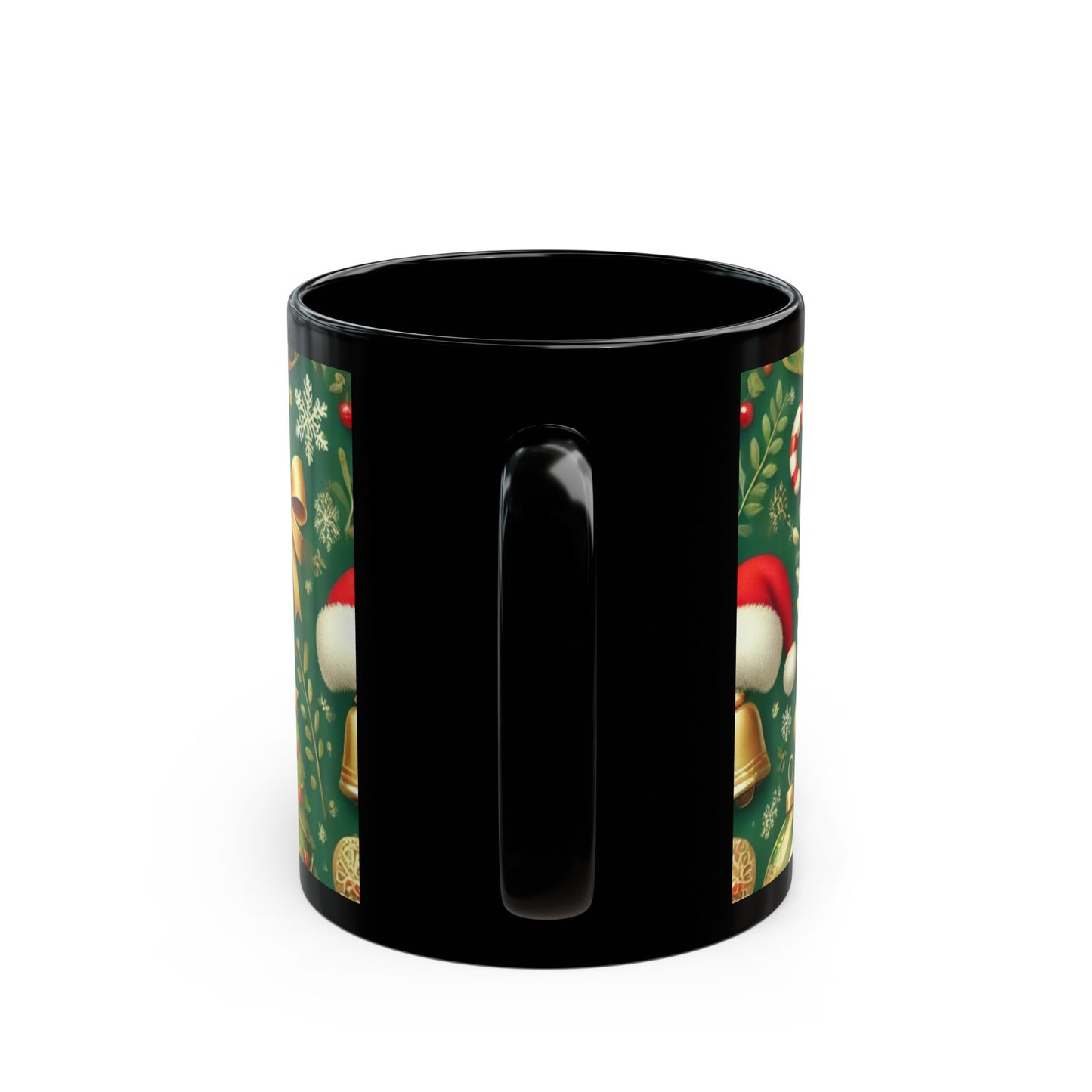 Merry Christmas- 11 oz or 15 oz Ceramic Black Mugs