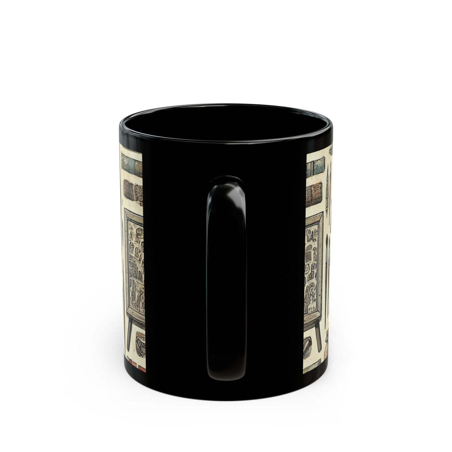 Artist Supplies- 11 oz or 15 oz Ceramic Black Mugs