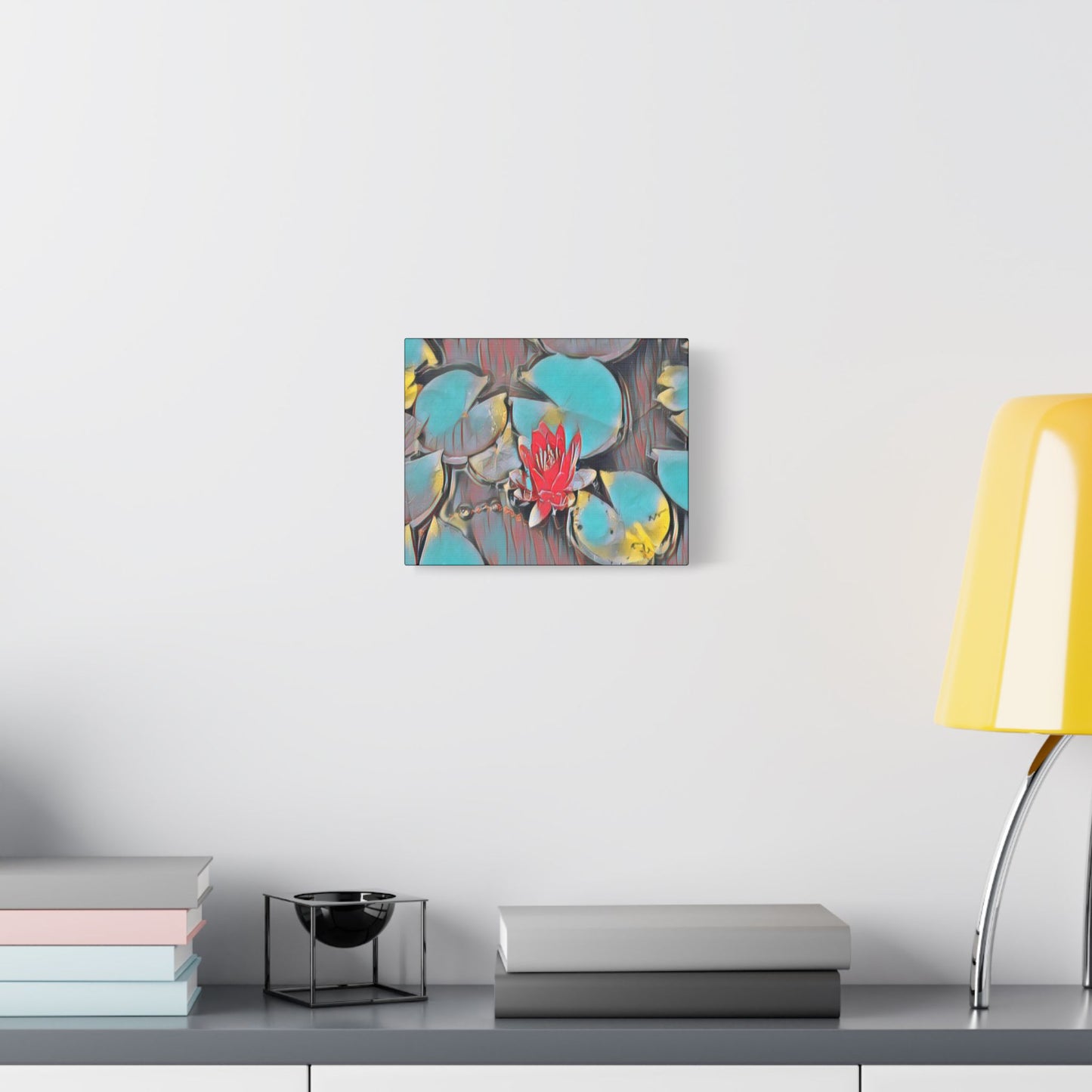 Water Lily Art- Gallery Wrapped- Satin Stretched Canvas Gallery Wraps - No Frame Needed