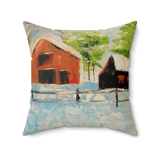 Forsyth Farm Faux Suede Square Pillow