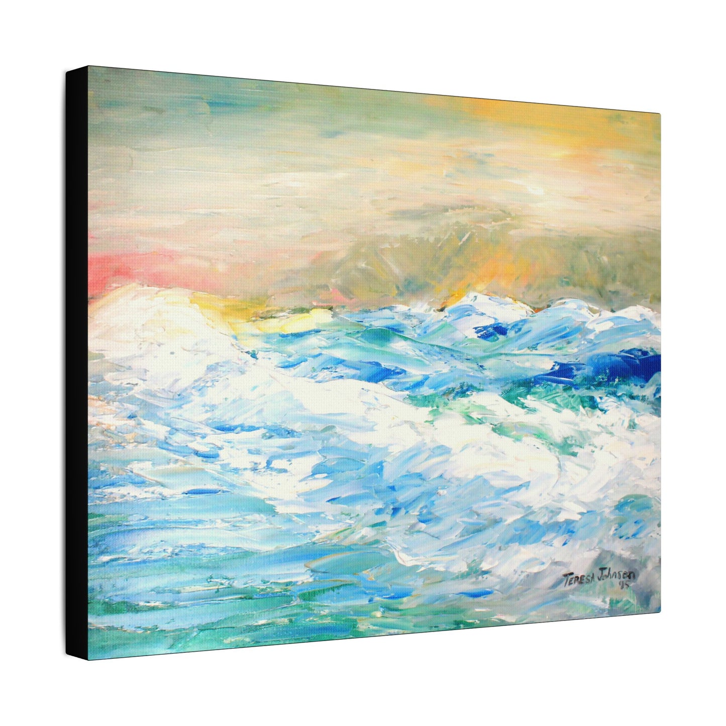 God is Stirring the Sea- Art- Gallery Wrapped- Satin Stretched Canvas Gallery Wraps - No Frame Needed