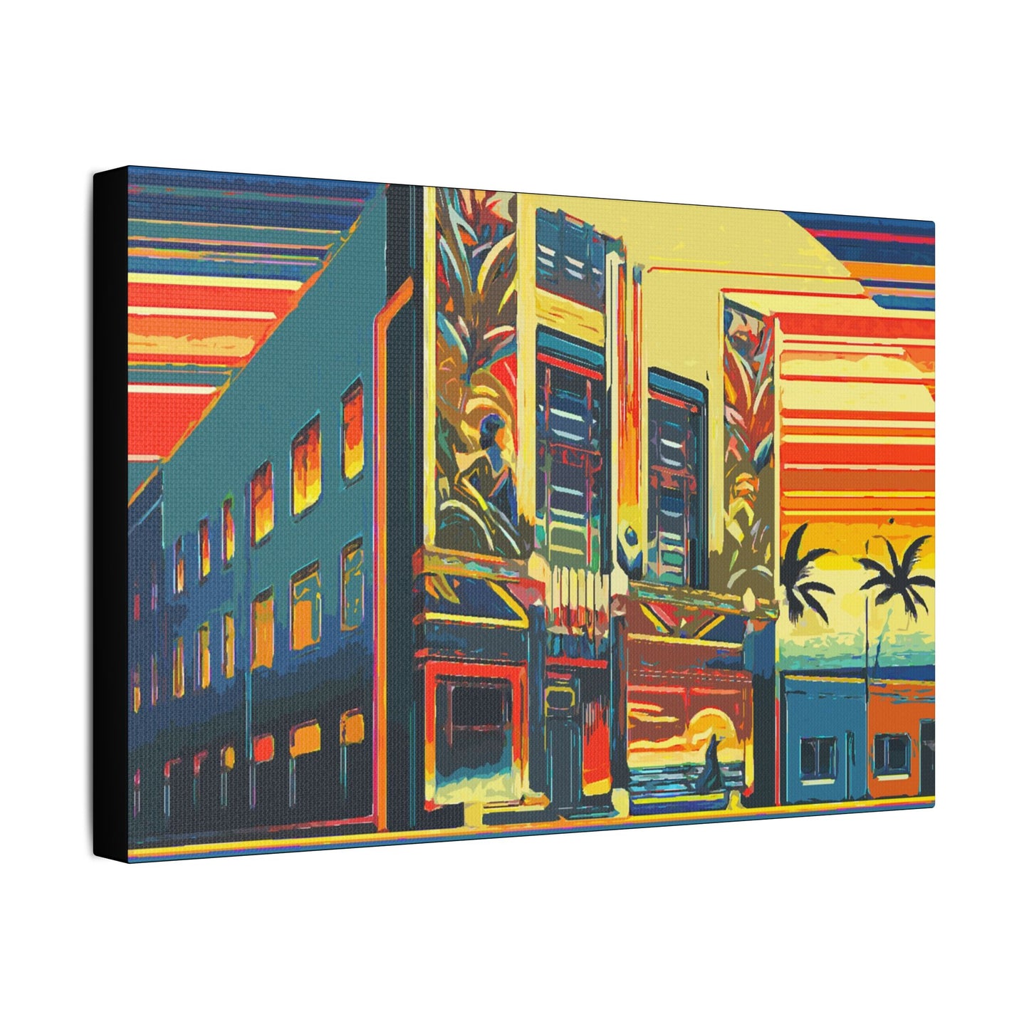 Art Deco Theatre- Art- Gallery Wrapped- Satin Stretched Canvas Gallery Wraps - No Frame Needed