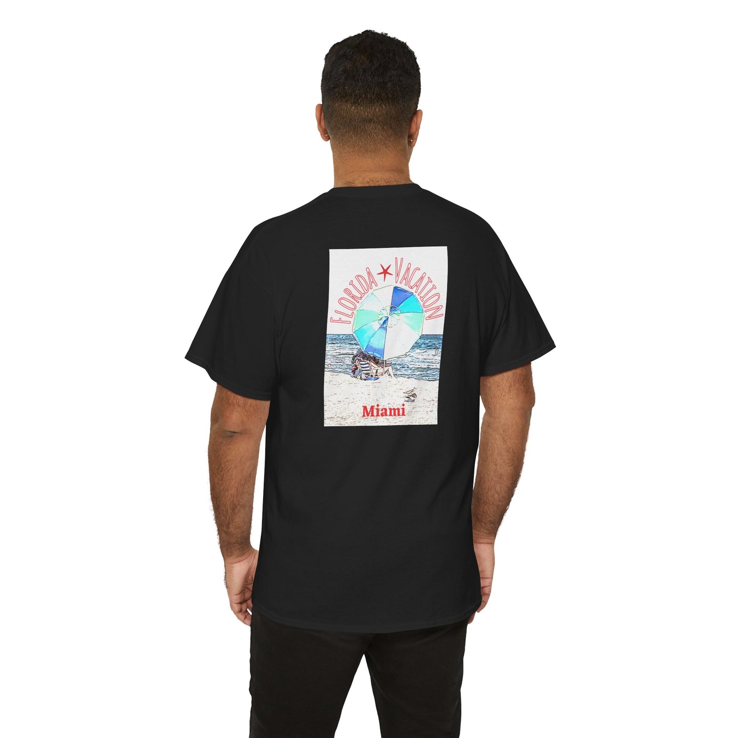 Florida Vacation Miami - Amazing Unisex Heavy Cotton Short Sleeve Tee Shirts!