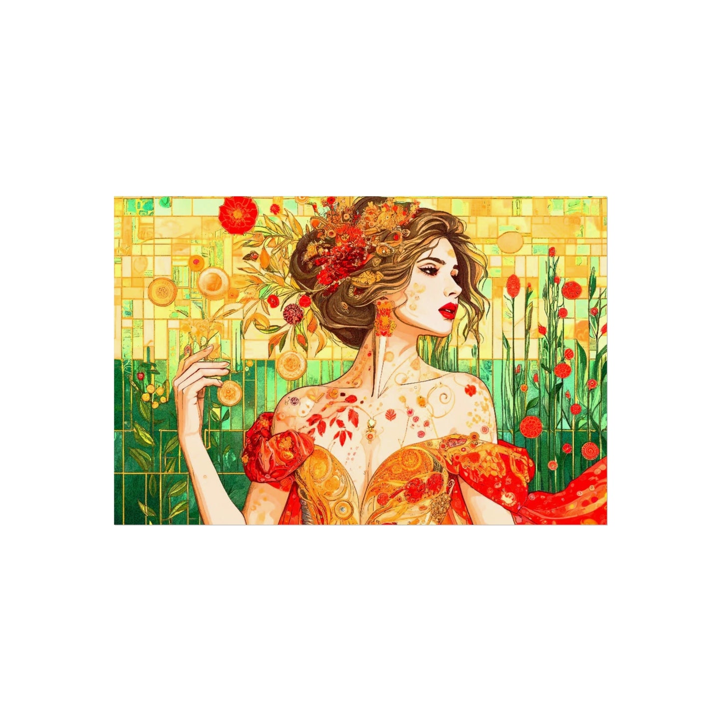 Autumn Queen Art- Giclée Technique Fine Art Posters- No Frame