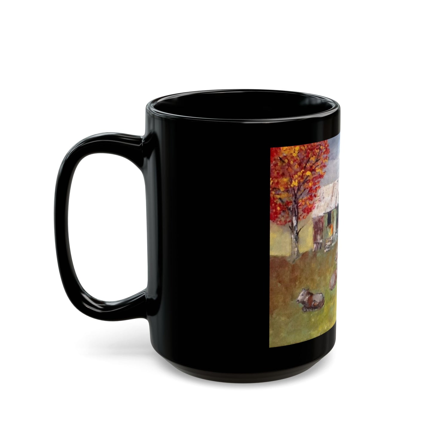 The Shack - 11 oz or 15 oz Ceramic Black Mugs