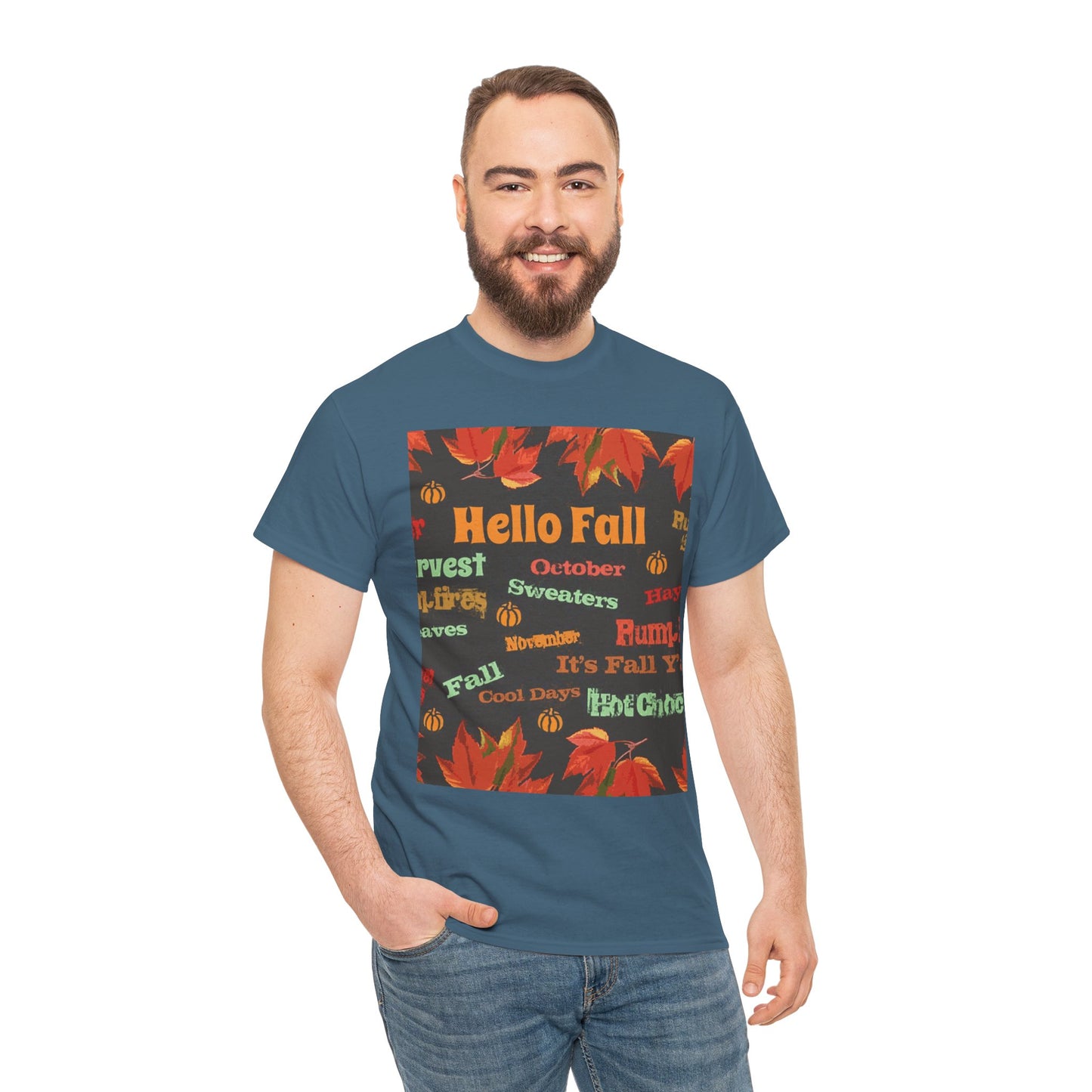 Hello Fall -Amazing Unisex Heavy Cotton Short Sleeve Tee Shirts!