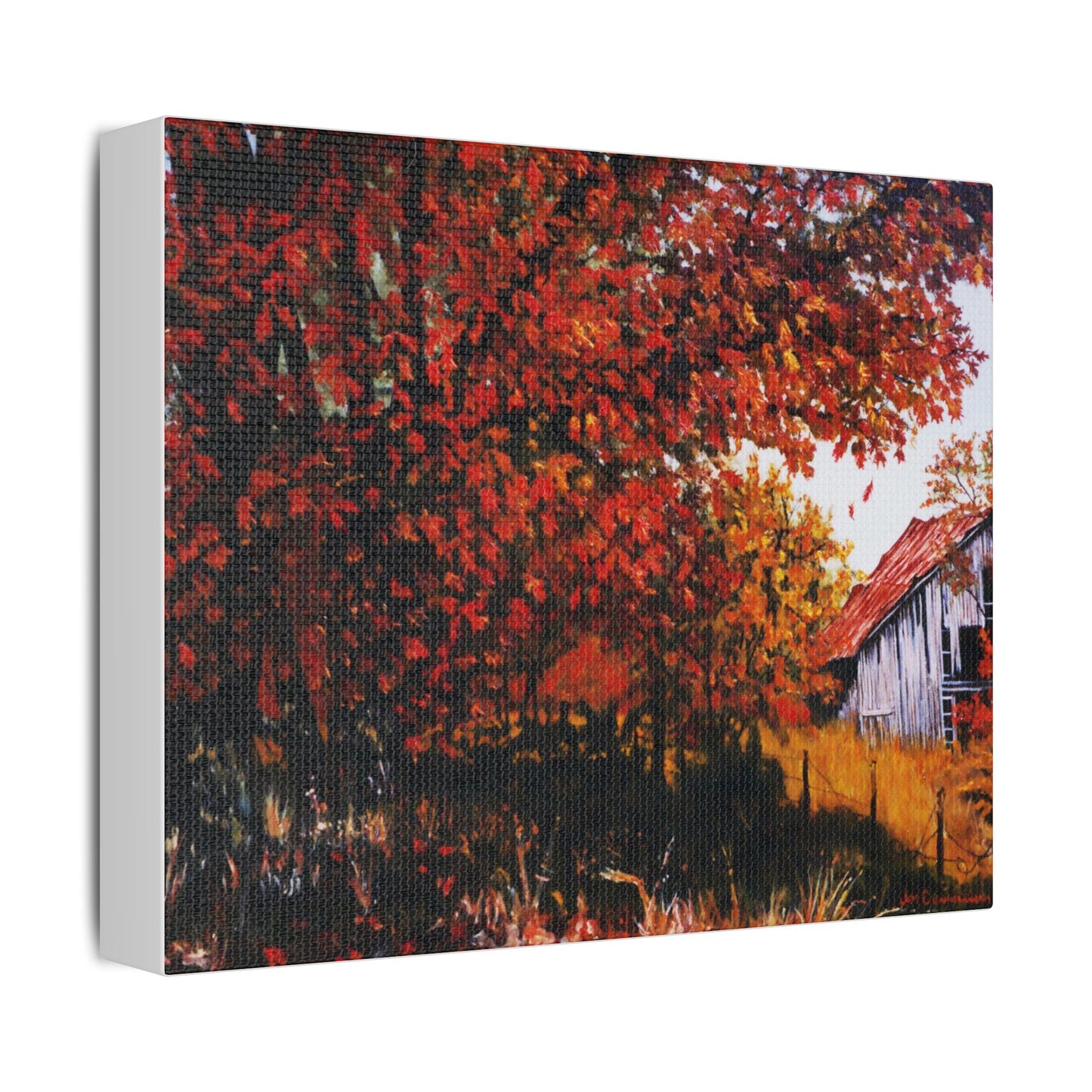 The Barn- Art- Gallery Wrapped- Satin Stretched Canvas Gallery Wraps - No Frame Needed