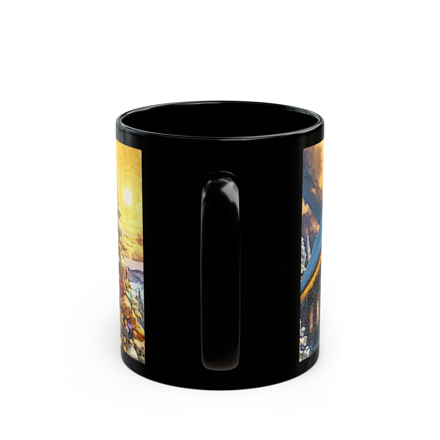 Christmas Magic - 11 oz or 15 oz Ceramic Black Mugs
