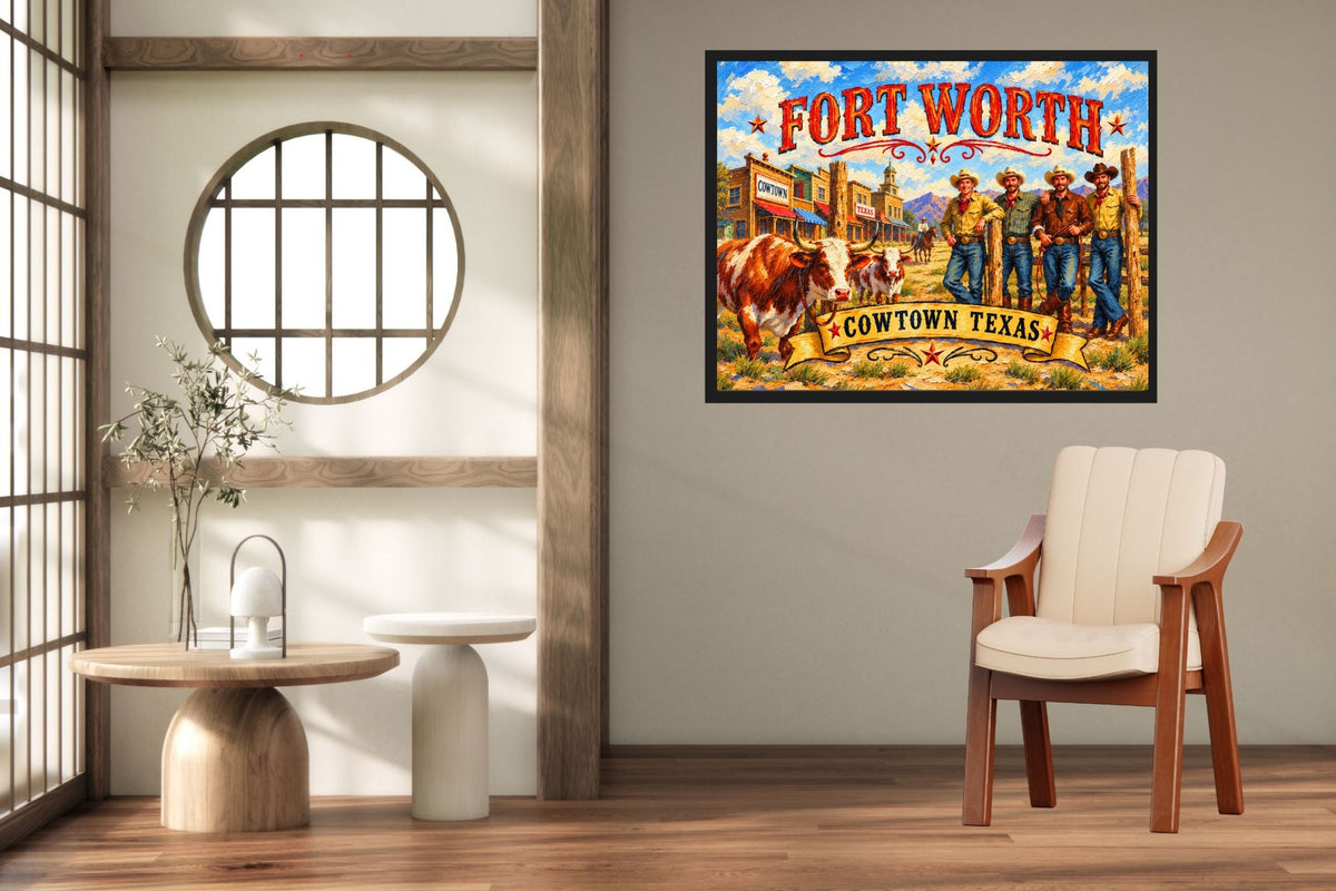Ft. Worth Cowtown Texas| Western-Art-Animal|  Prints, Canvas, Wood, or Metal Art