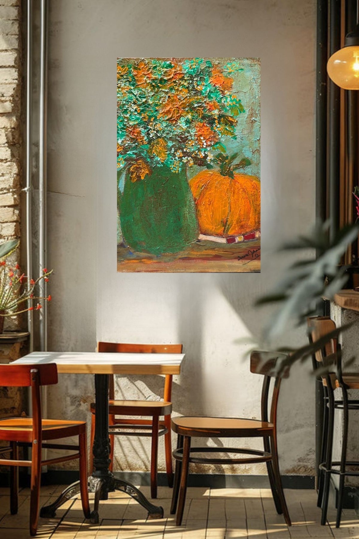 Autumn Wildflower Bouquet-Giclee Paper- Wood- Metal- Canvas