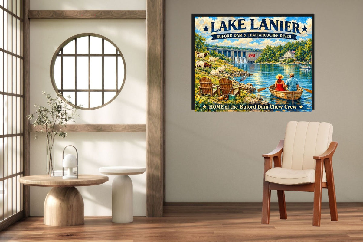 Lake Lanier Home of the Buford Chew Crew| Lake Living| Prints, Canvas, Wood, or Metal Art