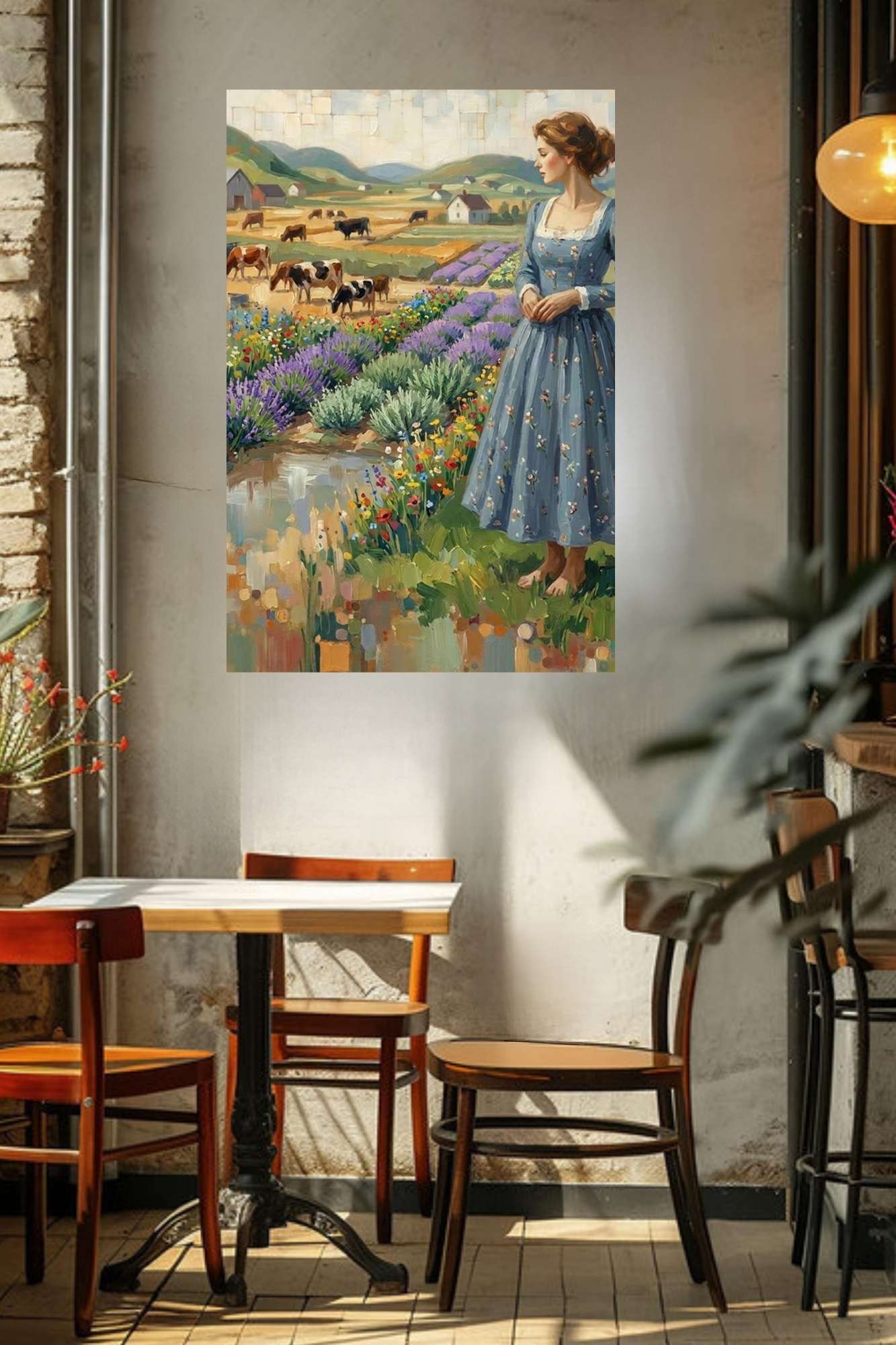 Farm Wildflowers and Pastures | Vintage Farm Landscape Art | Giclée Paper • Wood • Metal • Canvas