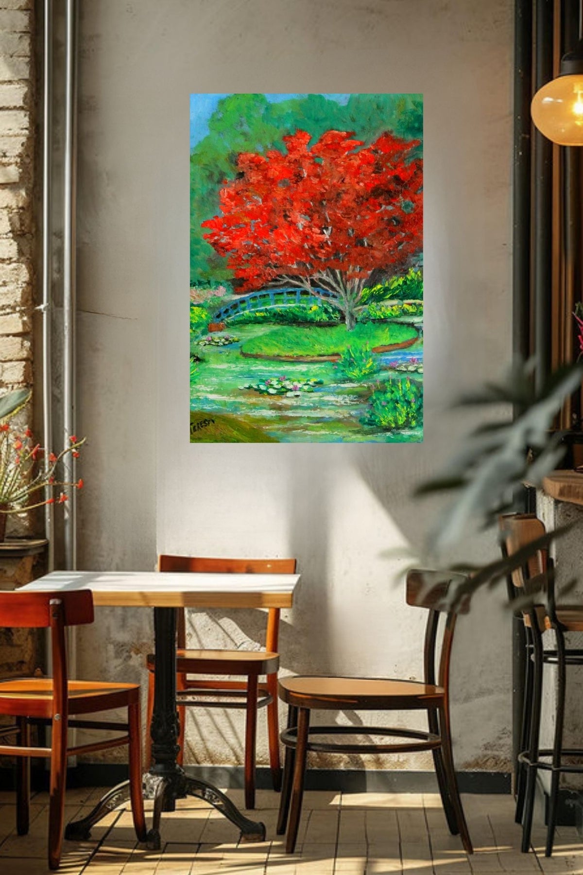 Garden Red Beauty| Japanese Maple Tree Art| Giclee Paper- Wood- Metal- Canvas