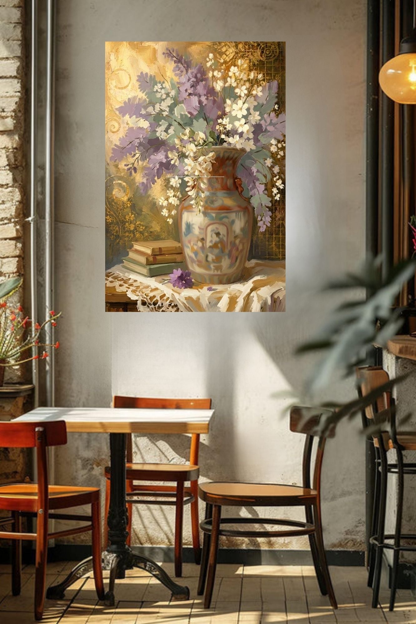 Heirloom Garden Blooms | Elegant Floral Print| Still Life with Oriental Vase | Cottage Garden Wall Art | Giclée Paper • Canvas • Wood • Metal