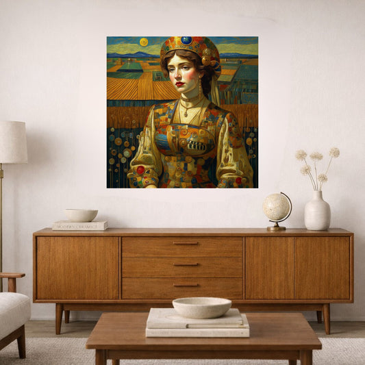 Join Me in My Garden| Elegant Farm Owner Art| Giclee Paper- Wood- Metal- Canvas