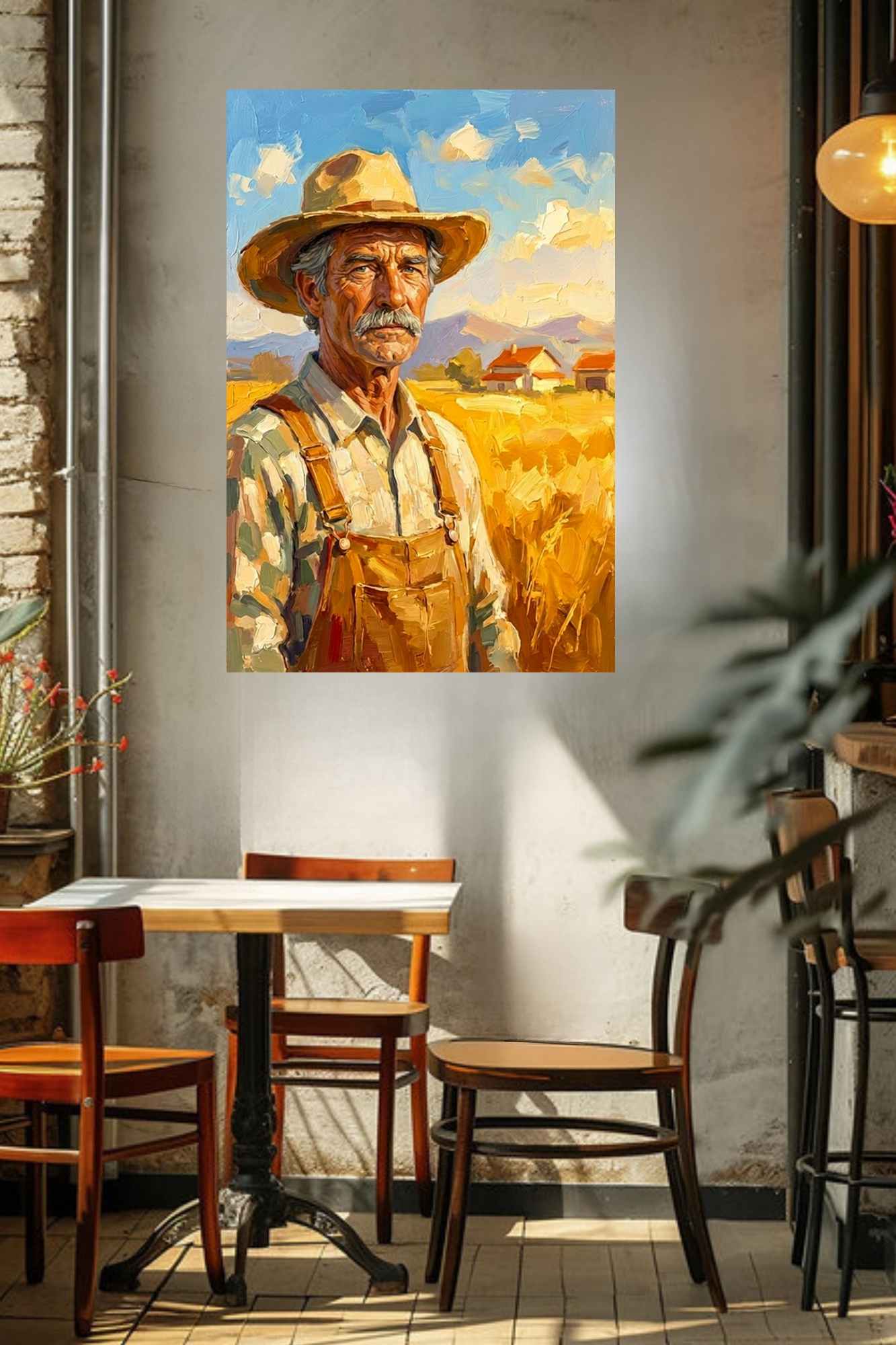 American Farmer| Farm Harvest Art| Giclee Paper- Wood- Metal- Canvas