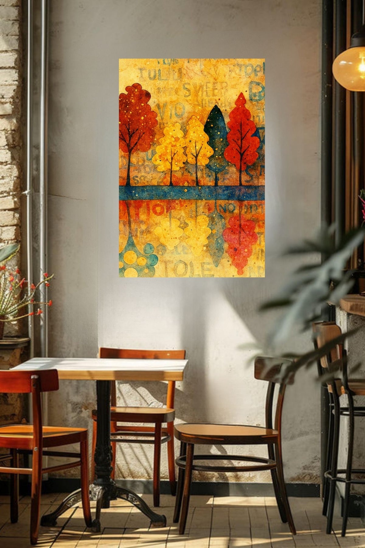 Autumn Rhythm | Mid Century Modern Fall Trees | Abstract Autumn Art | Giclée Paper • Wood • Metal • Canvas