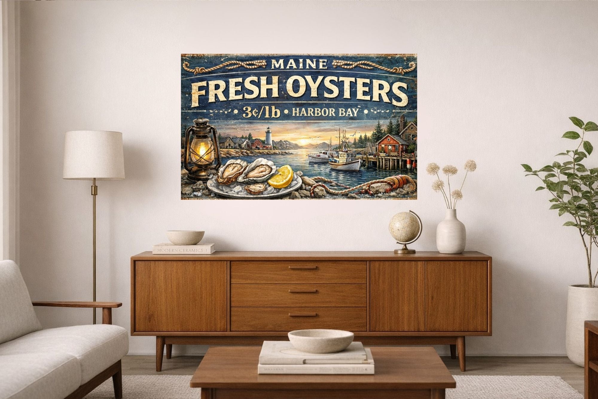 Fresh Oysters from Harbor Bay Art| Canvas Prints - Giclee on Paper - Wood And Metal Panels