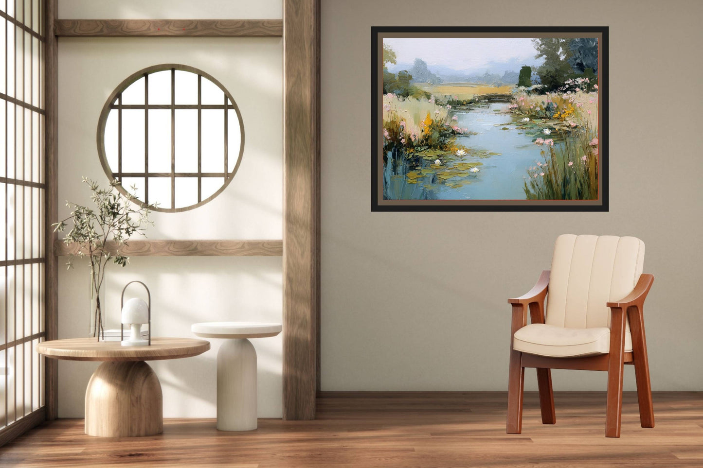 The Lily Pond| Impressionist Print| Water Garden Art| Lily Pad Pond Print| Giclee Paper- Wood- Metal- Canvas