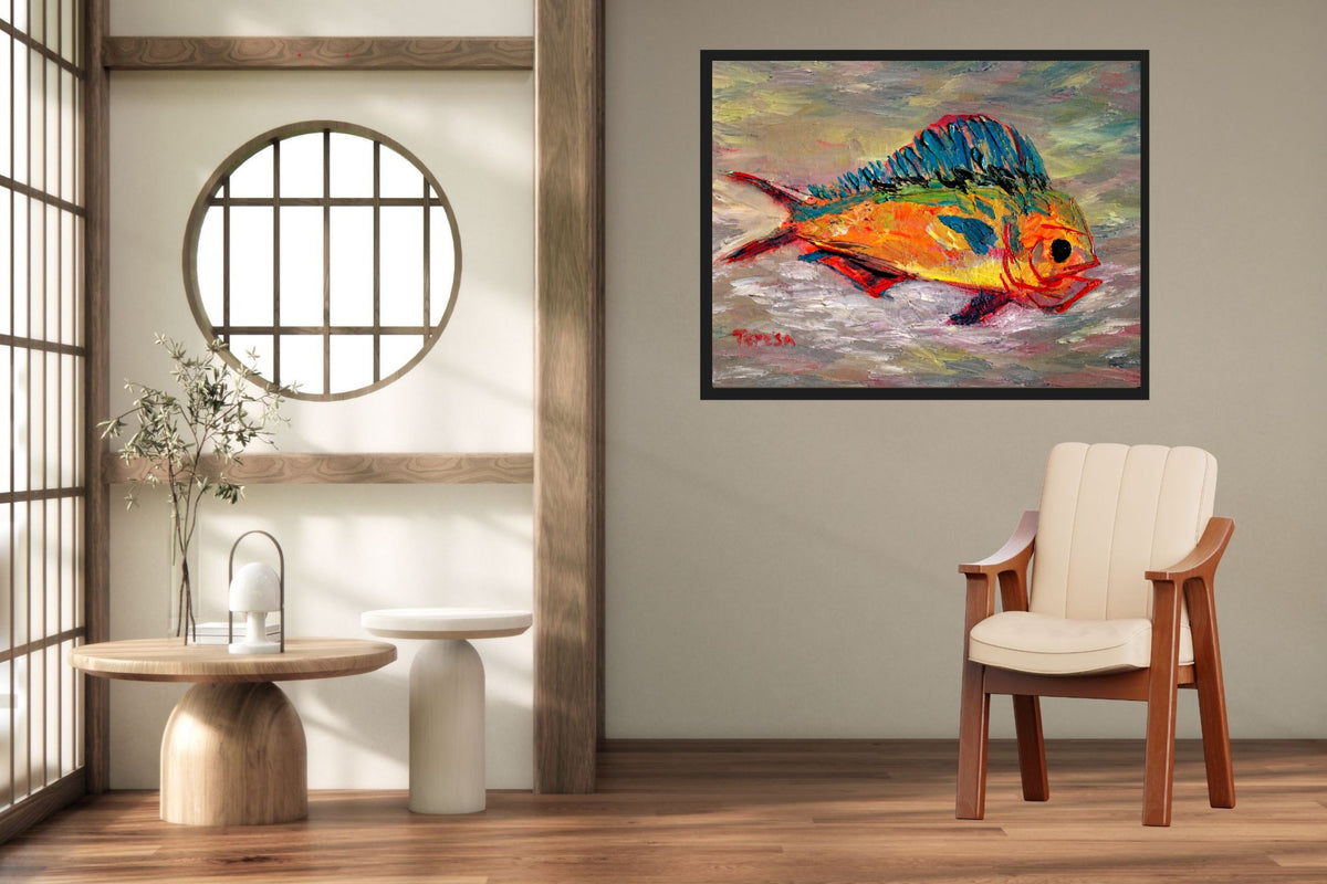 The Fish That Got Away. Ocean Art Giclee Paper- Wood- Metal- Canvas