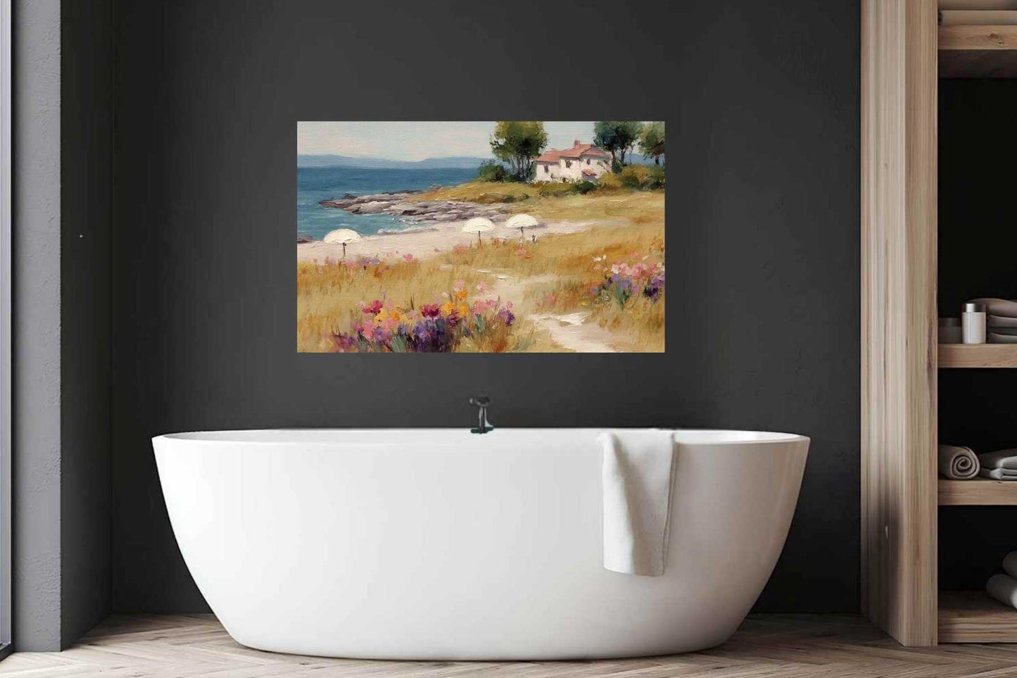 Private Paradise| Tropical Print| Coastal Beach| Giclee on Canvas, Wood, Metal, Fine Art Paper