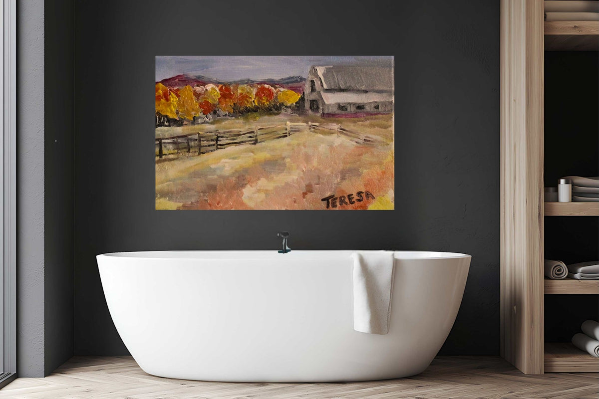 Harvest Farm- Giclee Paper- Wood- Metal- Canvas