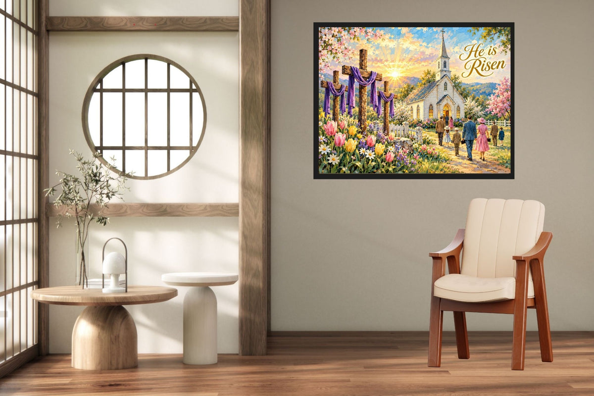 Easter Morning At the Country Church| Prints, Canvas, Wood, or Metal Art