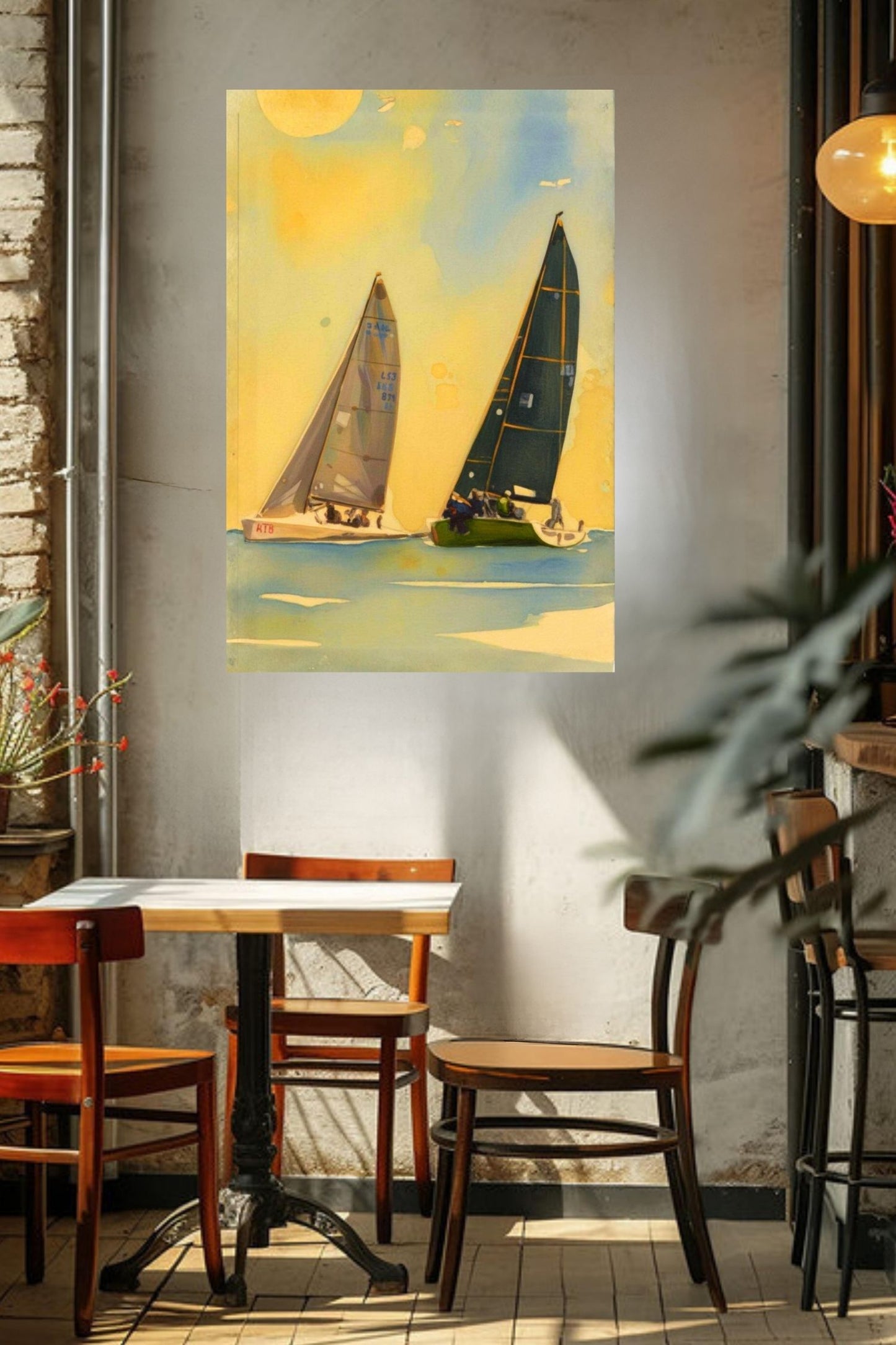 Sailing Days| Water Sports Art| Art Giclee Paper- Wood- Metal- Canvas