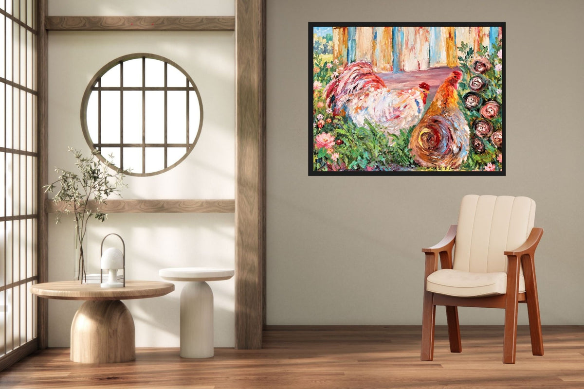 Fancy Feathers and Flowers-Animal-Prints, Canvas, Wood, or Metal Art