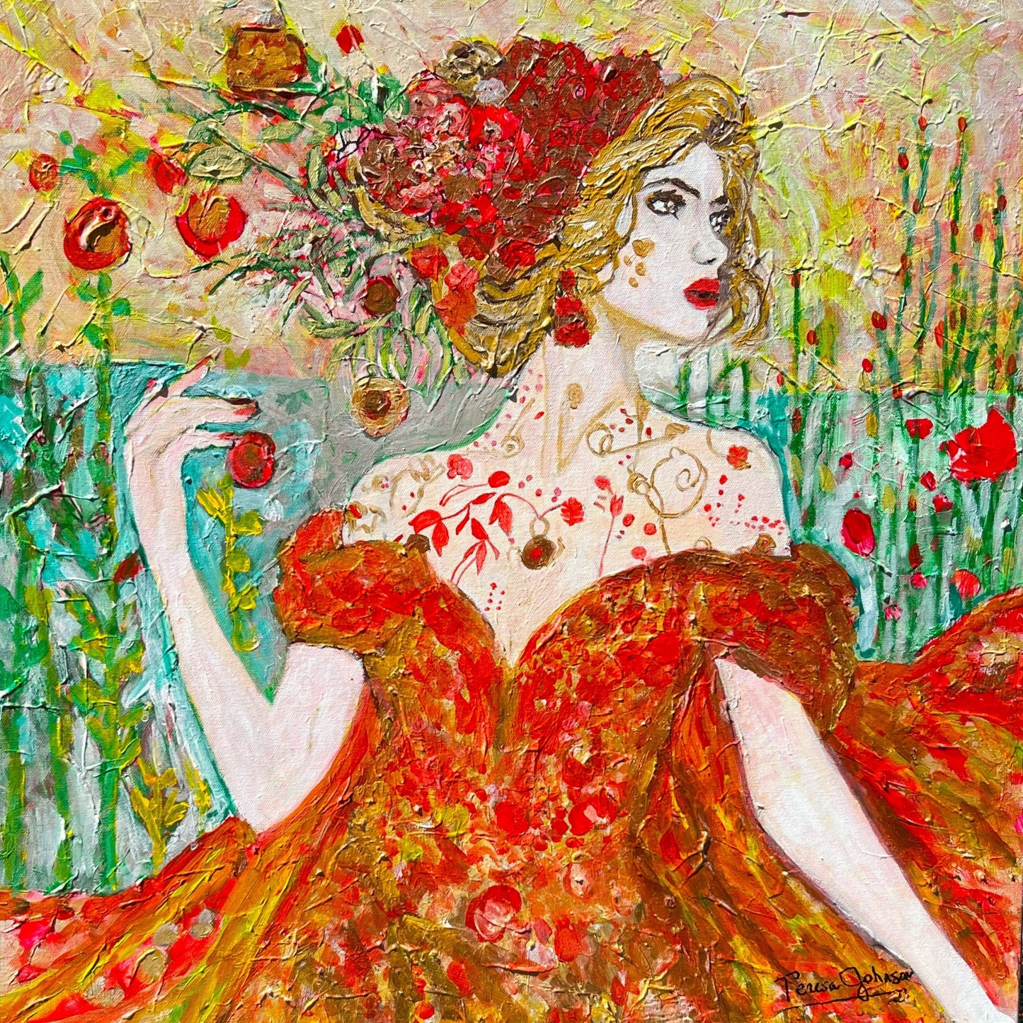 Autumn Queen. Strong Woman Art| Giclee Paper- Wood- Metal- Canvas
